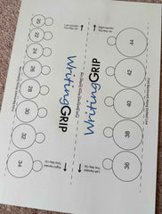 Writing Grip sizing illustration